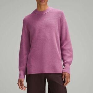 Lululemon Merino Wool-Blend Ribbed Crewneck Sweater in Velvet Dust
Size 8